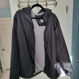 Storm Creek 3XL Black Hooded Windbreaker Jacket